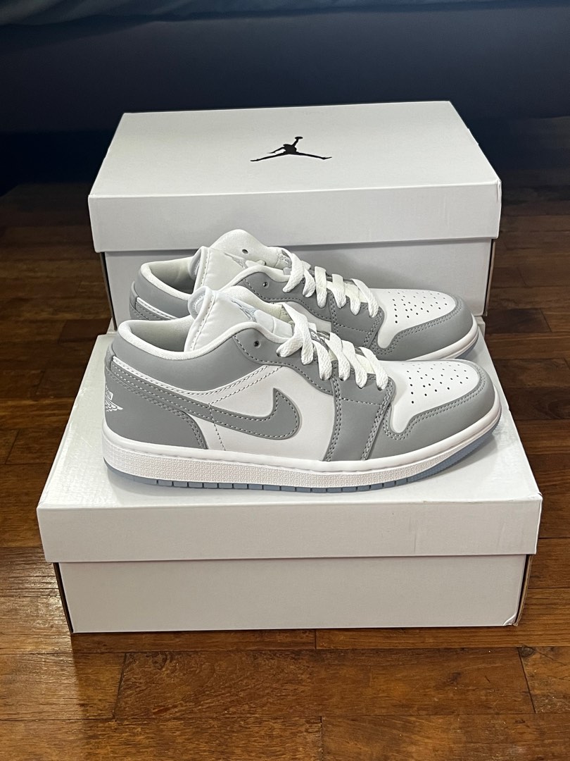 nike air jordan 1 low wolf grey white aluminum 2021