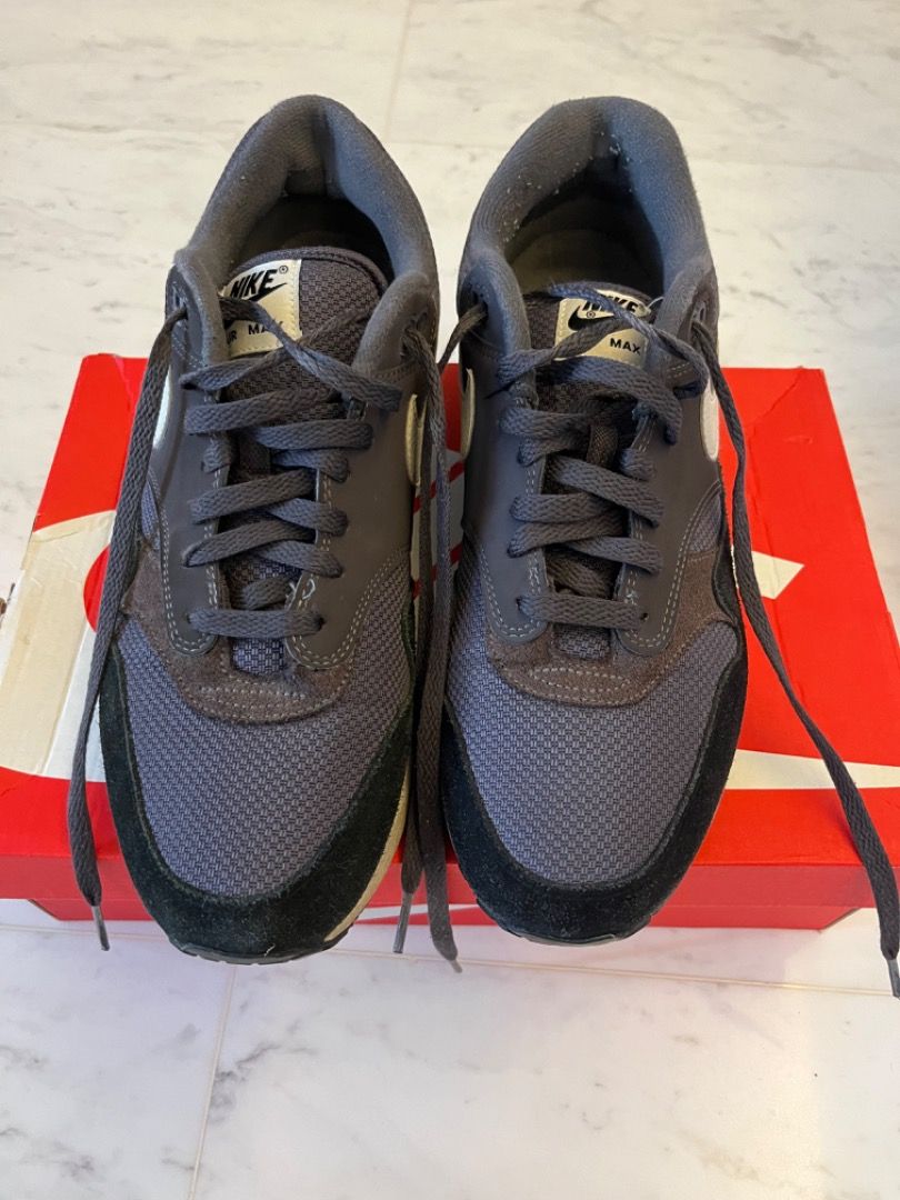 Nike air max 1 thunder grey total orange top
