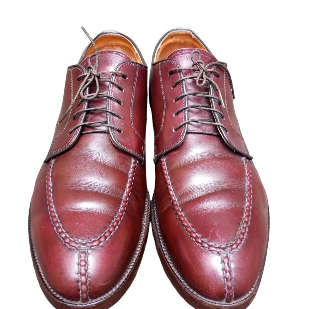 ALDEN® 964 NORWEGIAN SPLIT TOE BLUCHER - BURGUNDY CALFSKIN MADE IN