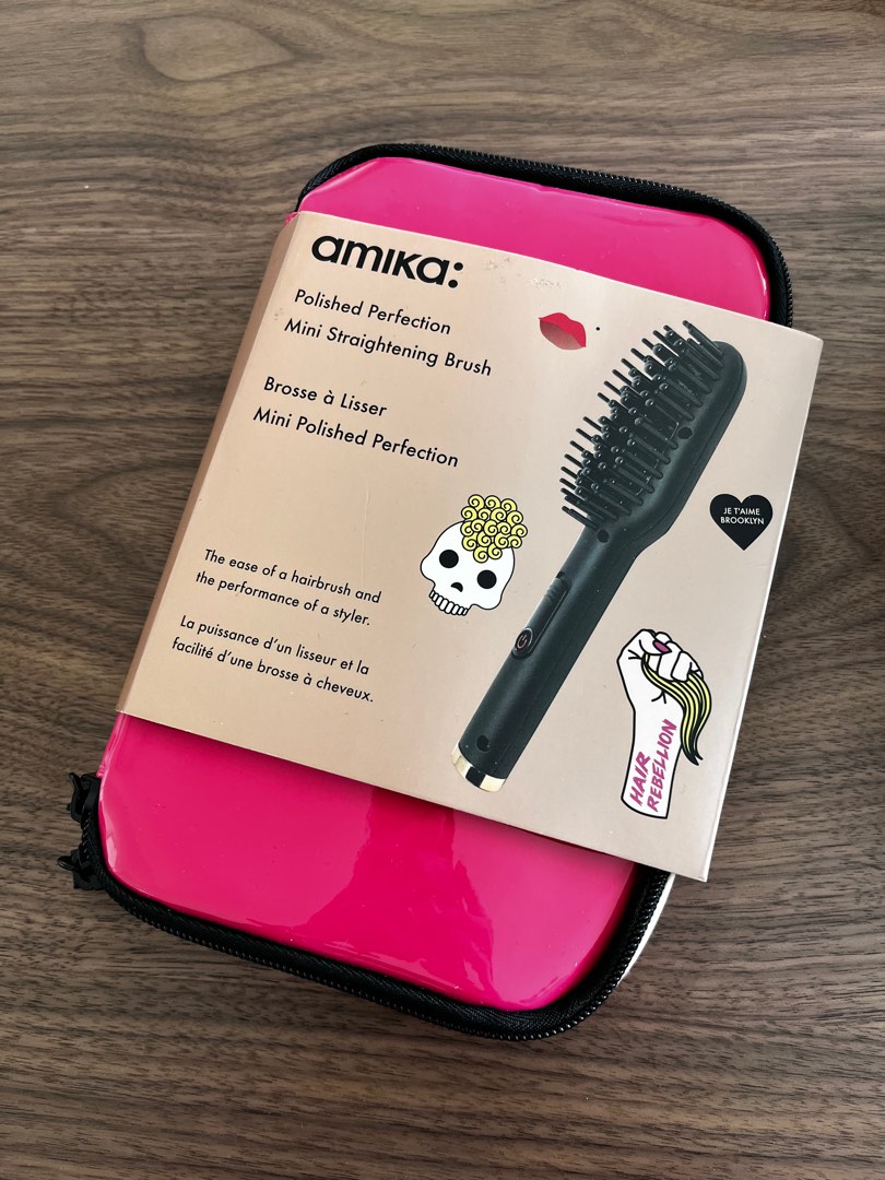 Amika mini straightening top brush