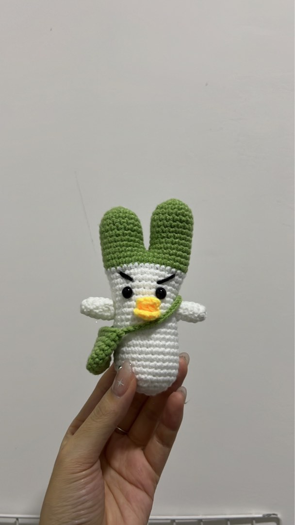 Angry onion wearing bag crochet, Hobbies & Toys, Stationery & Craft ...