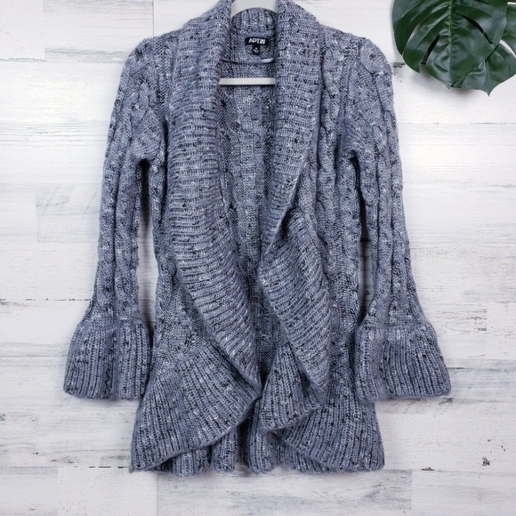 Ruffle duster cardigan shop