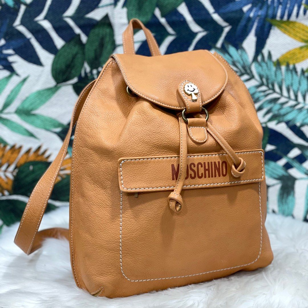 Moschino leather best sale backpack