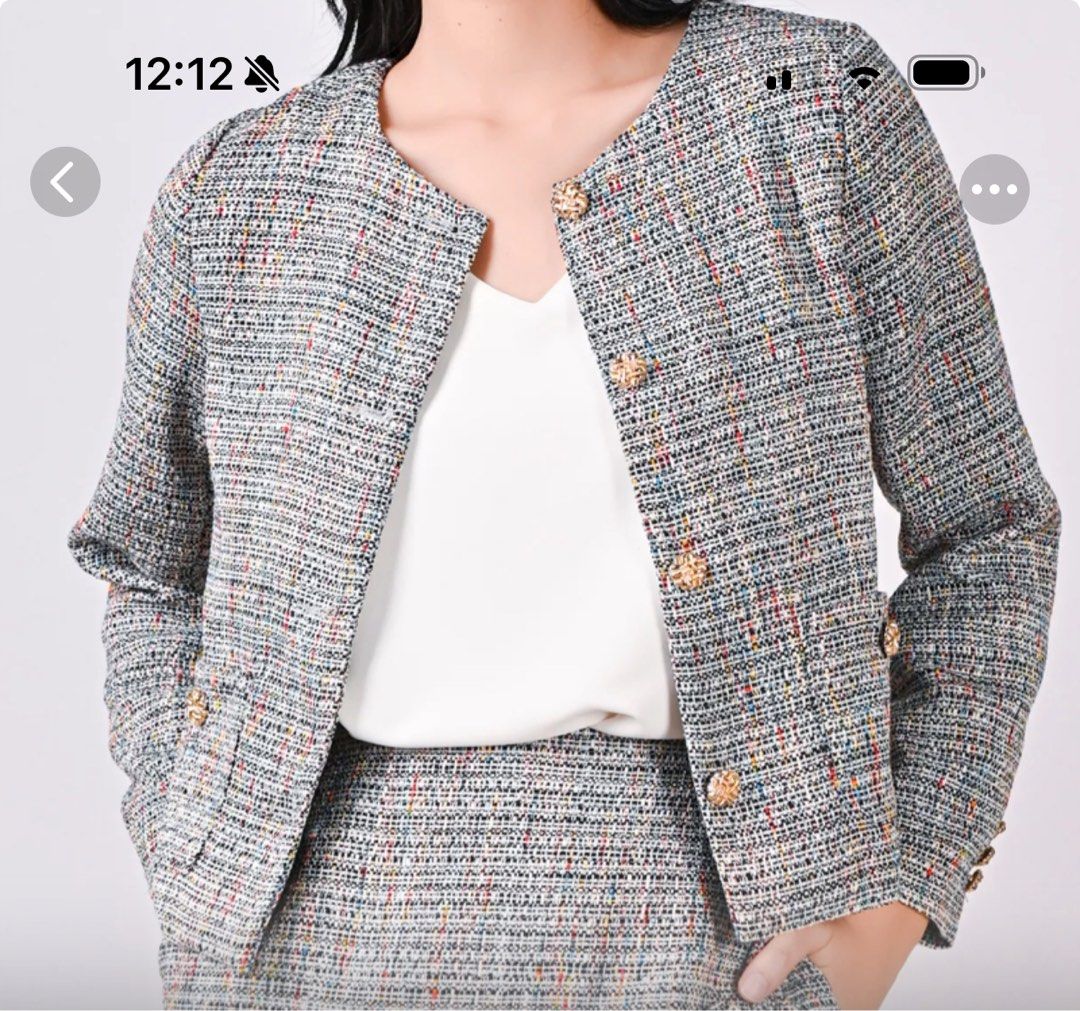 AWE Black Milivi Tweed Jacket