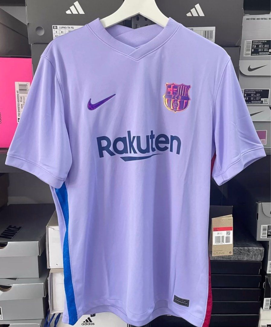 Barcelona 2021-22 season away fans jersey, Men's Fashion