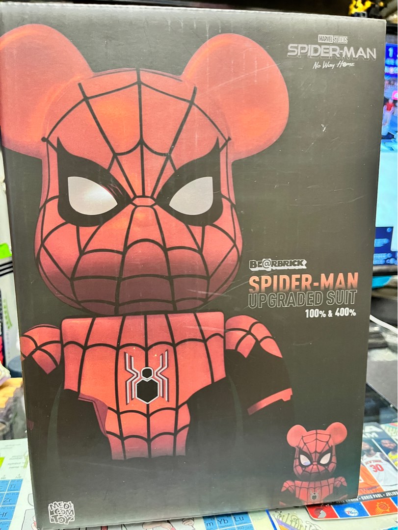 Bearbrick SPIDER-MAN UPGRADED SUIT 100 & 400% 蜘蛛俠：無家日