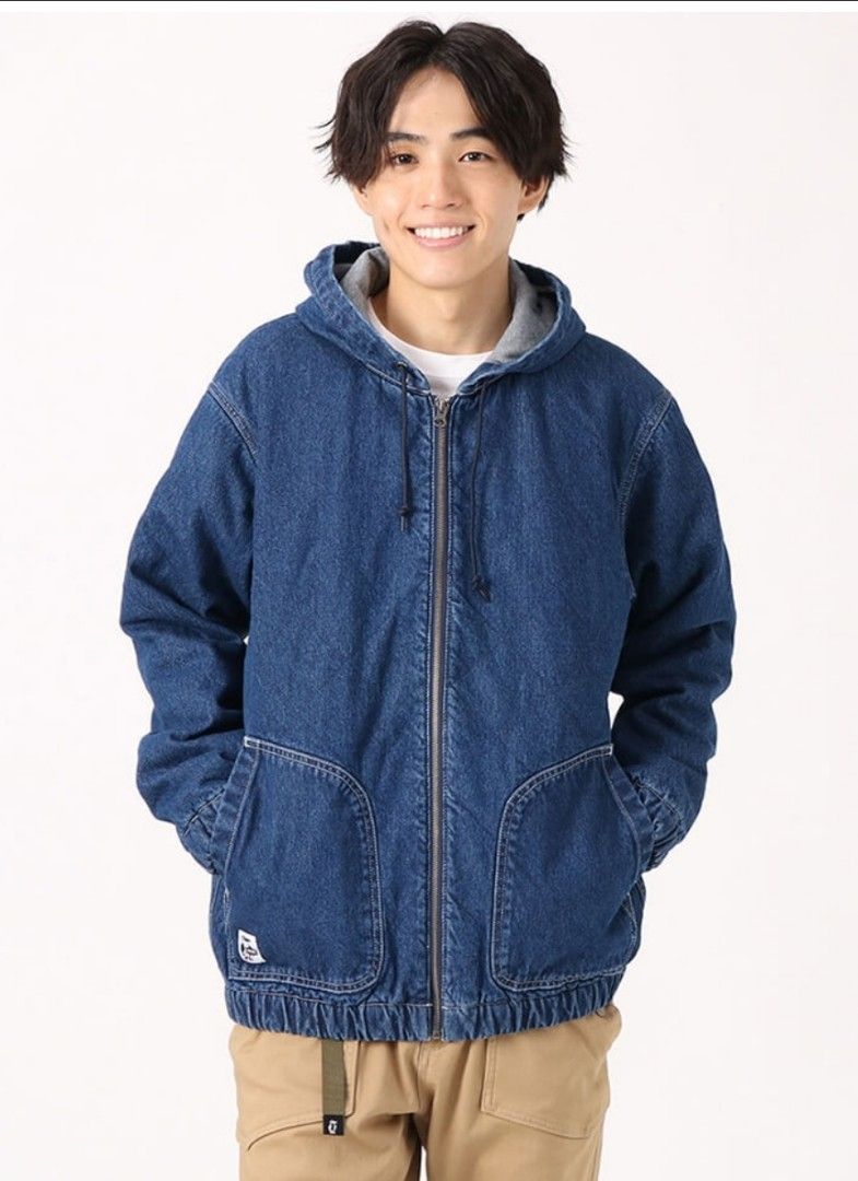 Beaver padded hoodie denim jacket outerwear Men s Fashion