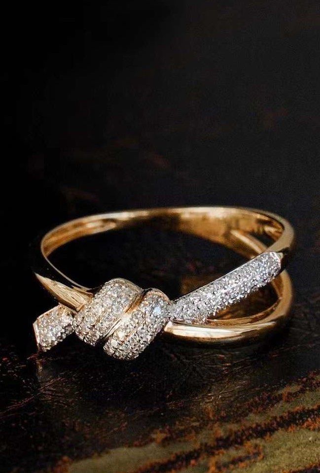 Gold ring design for female with diamond sale