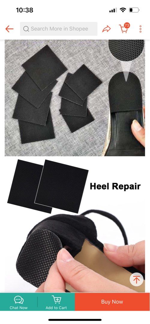 Unikstep 4 Pairs Shoe Heel Repair Plates Taps, Sneaker Heel Single Side  Worn Rubber Patch, Replacement Kit with Sandpapers, Left and Right Side  Anti Slip Design (Black)