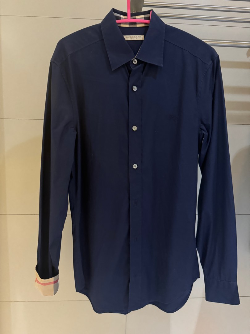Burberry shirt deals navy blue