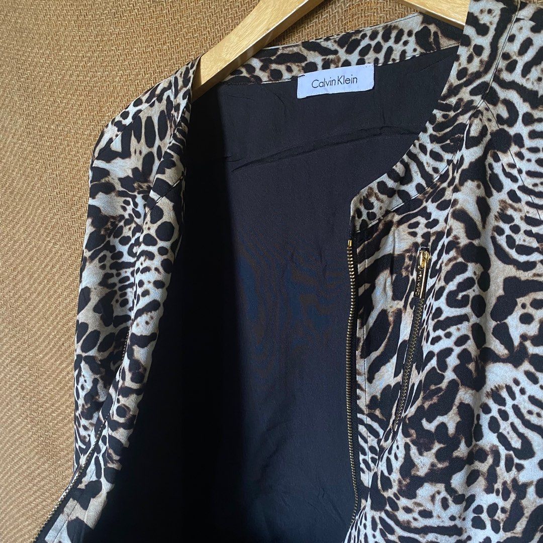 Calvin klein leopard sales jacket
