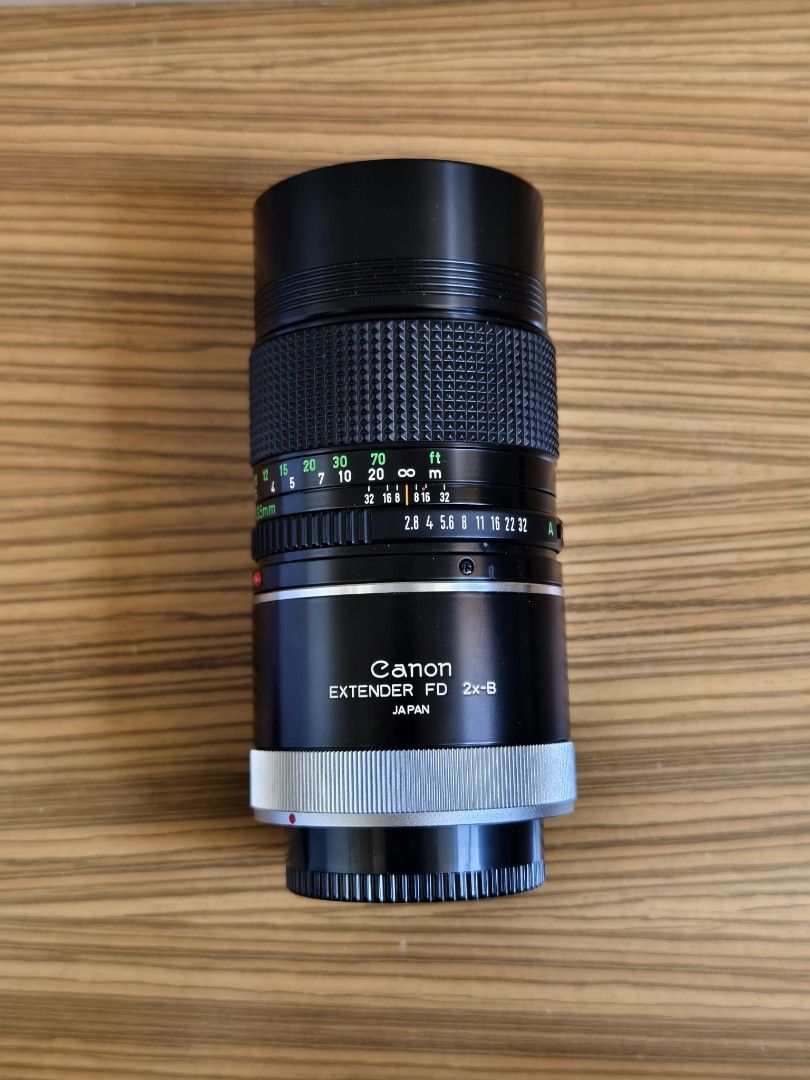 Canon new fd 135mm f2.8 + fd 2x-B, 攝影器材, 鏡頭及裝備- Carousell