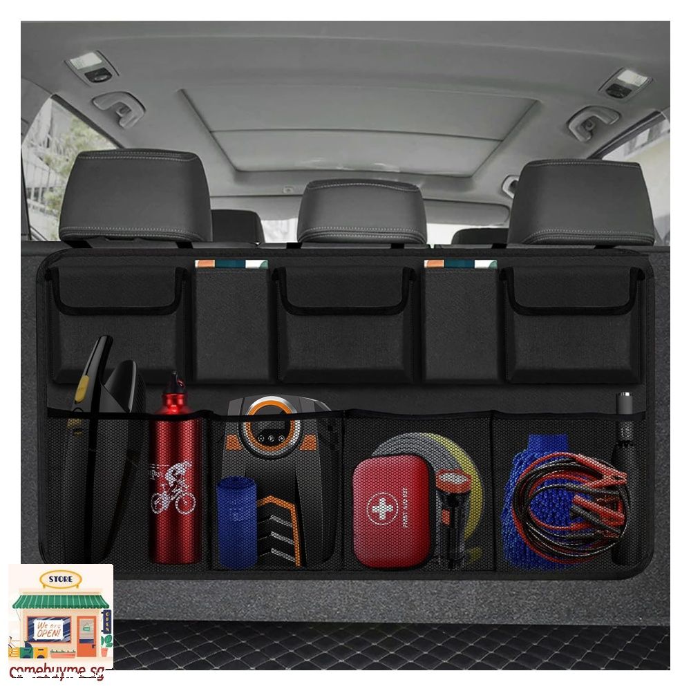 Car Trunk Organizer, Backseat Hanging Organizer with 9 Large