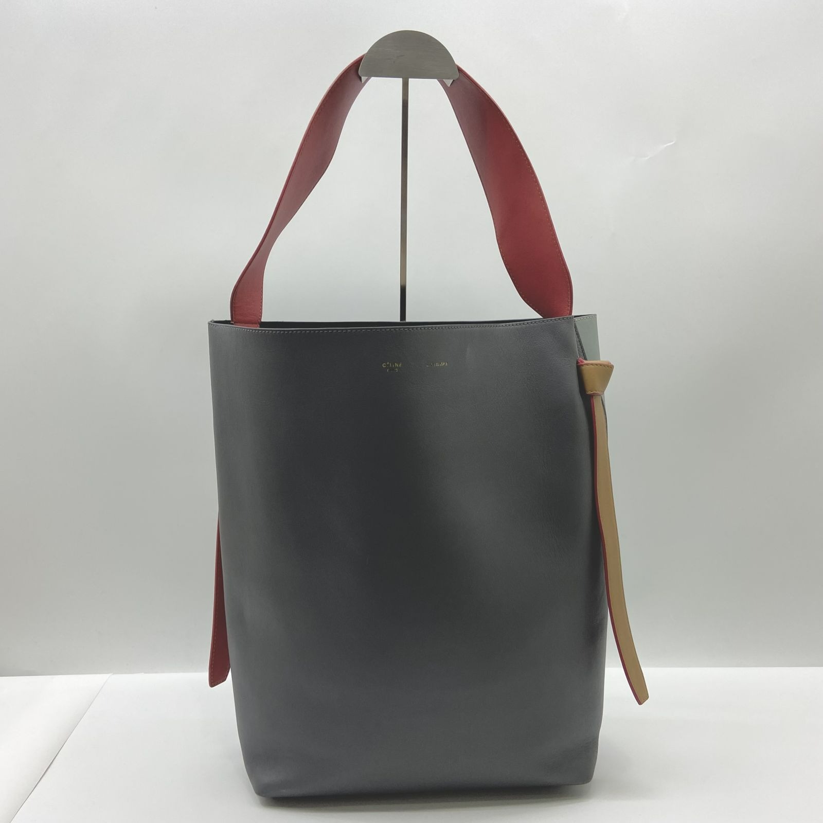 CELINE GREEN GREY TWISTED CABAS TOTE BAG 237046982 Luxury Bags