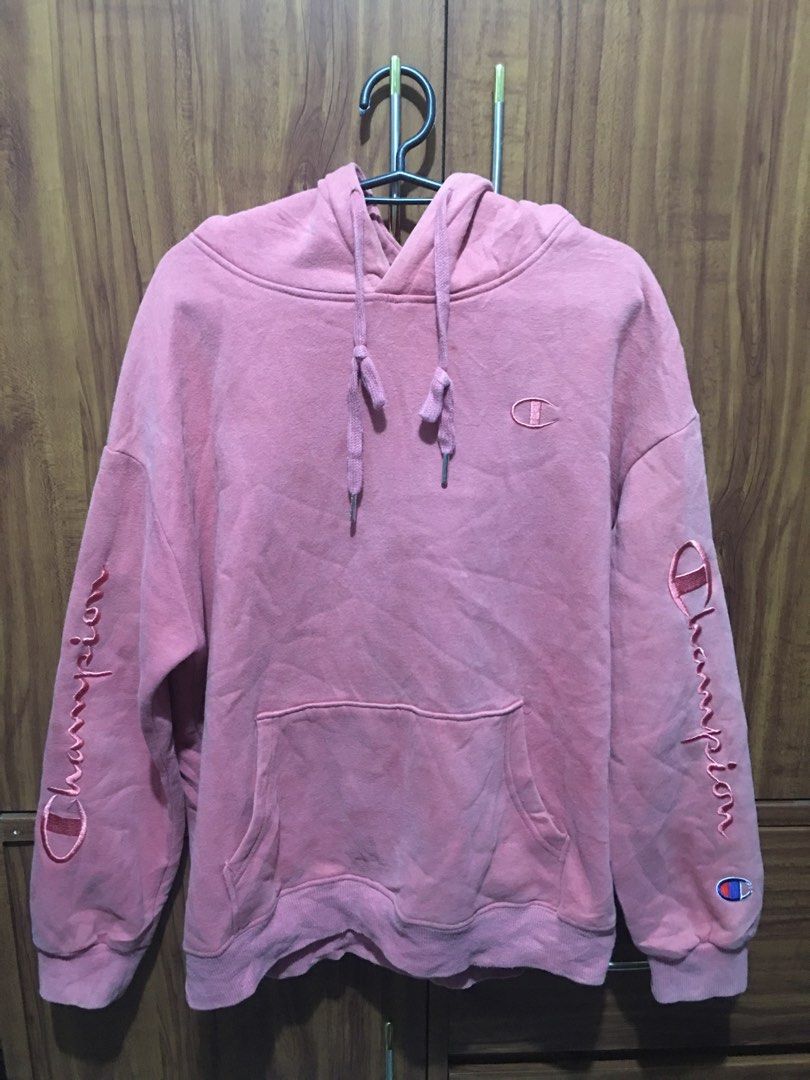 Champion Peach Hoodie Men s Fashion Tops Sets Hoodies on Carousell