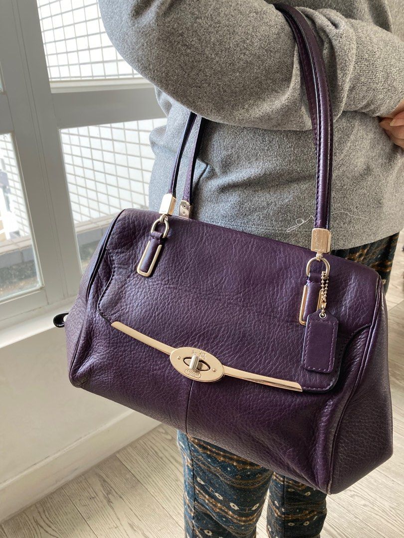 Coach Purple Crocodile Embossed Leather Klare Crossbody Bag Coach | TLC