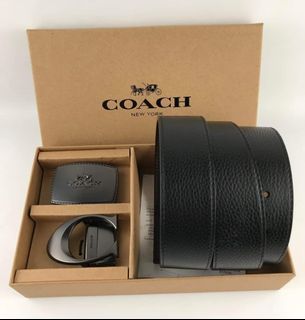 Coach Belt with Replaceable Buckle