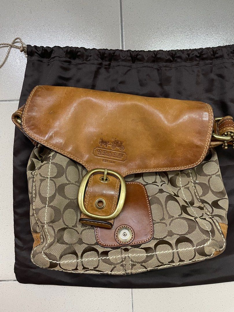 Coach deals monogram satchel