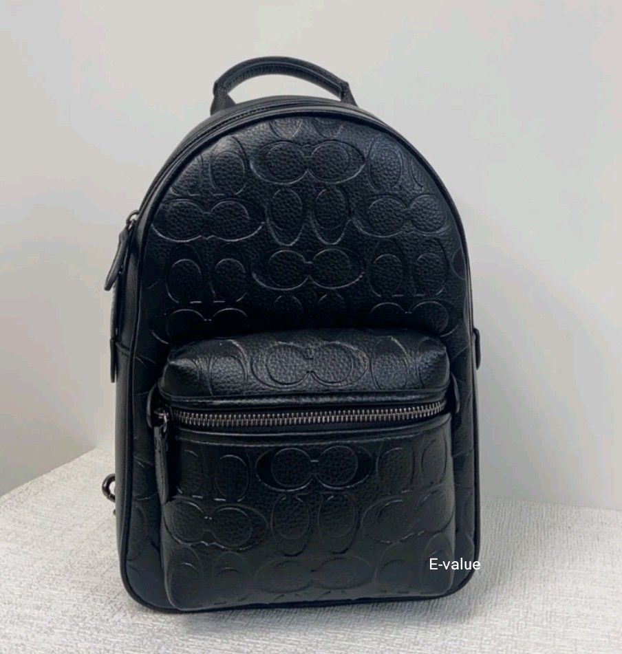 Coach embossed backpack online