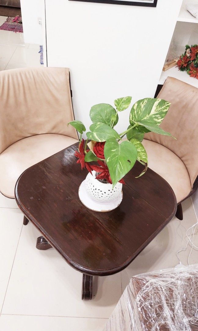 Coffee table Corner table SET (Category: Chairs) located in Quezon City. Submitted by chemortel (Listing ID 1279354606, Image 1). Description: lightly used GENUINE LEATHER only needs to clean but already clean generaly Heavy Solid Wood nice comfortable elegant PICK UP in Bagong Pagasa, QC rfs: bawas gamit/upgrade 09989531232 Text Only.