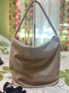 Cole Haan Light Taupe Hobo Bag with Woven Strap