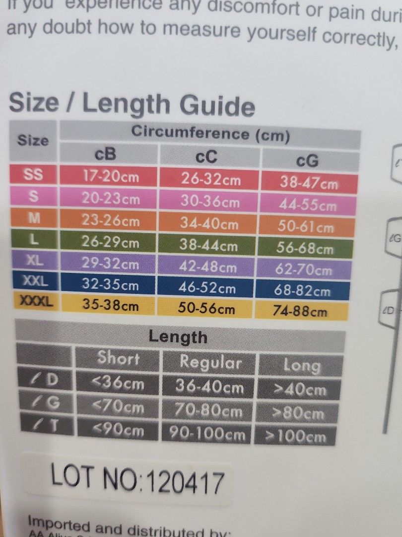 Compression Stocking (Category: Maternity wear) located in Kuala Lumpur. Submitted by collie007 (Listing ID 1279356848, Image 3). Description: - Suitable for ladies who with swollen leg - Anti-slip lace and free dressing aid ensure hassle-free wear experience.