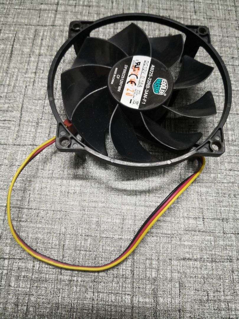 Cooler Master CPU or Chassis Fan DC12V 0.18A 8CM Computers