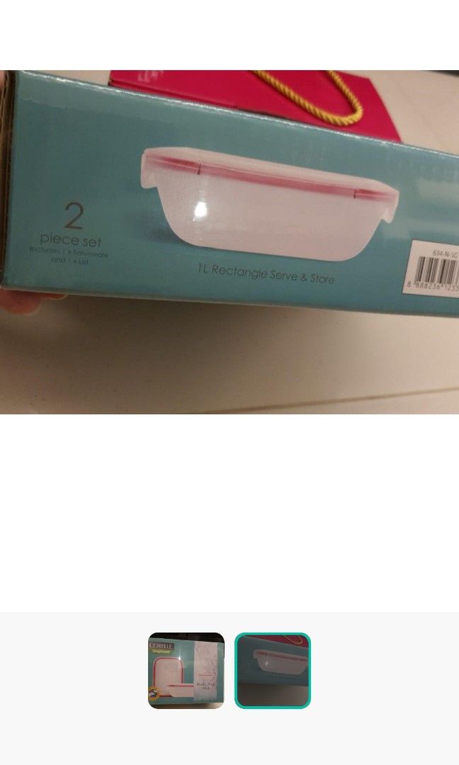 Corelle Box Corelle Snapware 1 ltr, Furniture & Home Living, Home Improvement ...