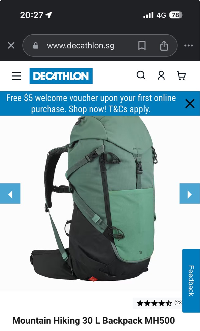 Decathlon sg backpack discount