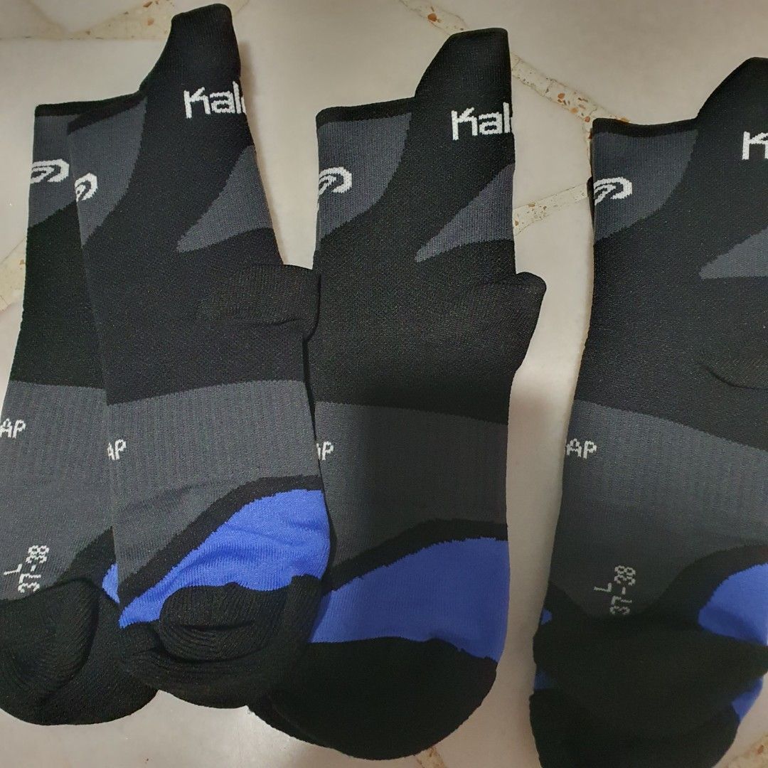 Decathlon Kalenji Black Running Socks Size 37 38