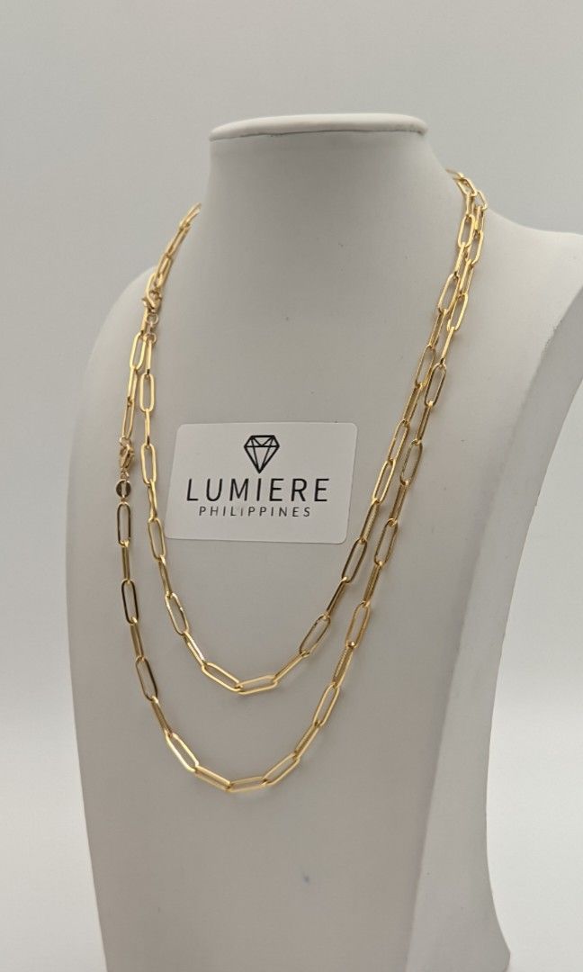 Designer top paperclip necklace