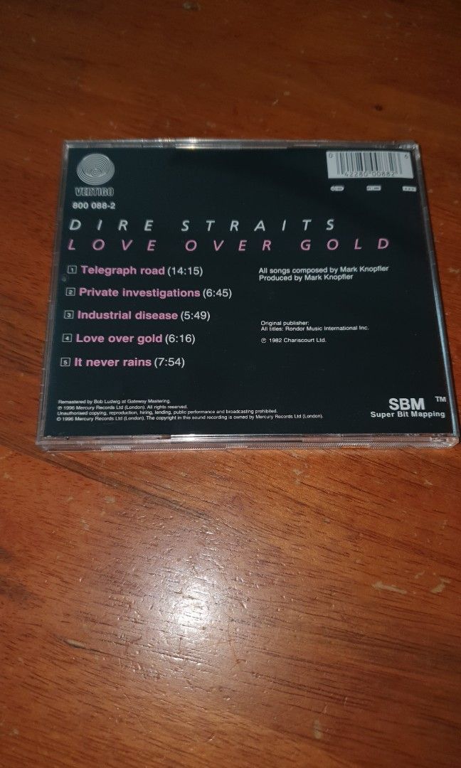 Dire Straits - Love Over Gold (Import CD), Hobbies & Toys, Music & Media,  CDs & DVDs on Carousell