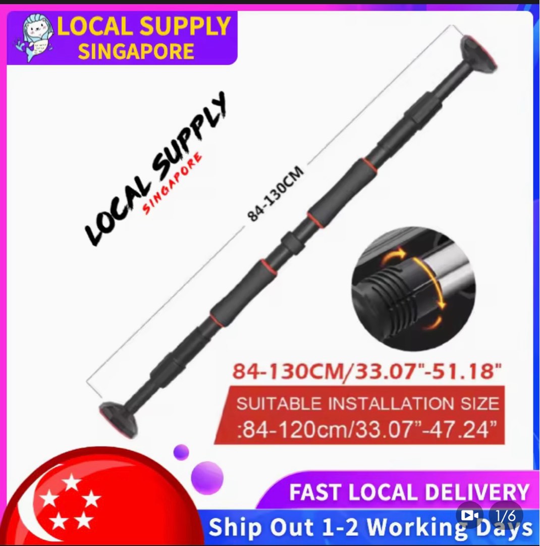 Doorway Pull Up Bar Door Horizontal Bar Adjustable Max Load Up