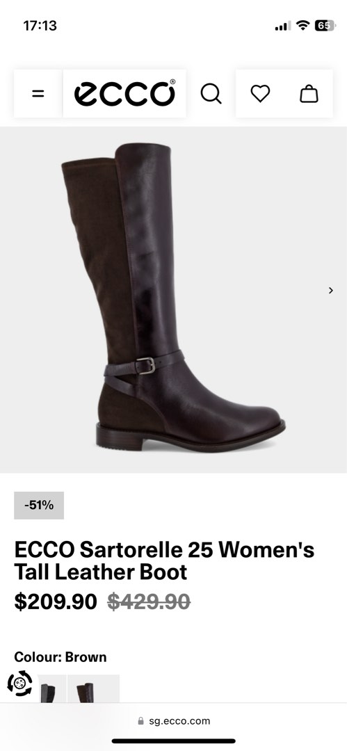 Ecco touch 15 outlet tall strap boot