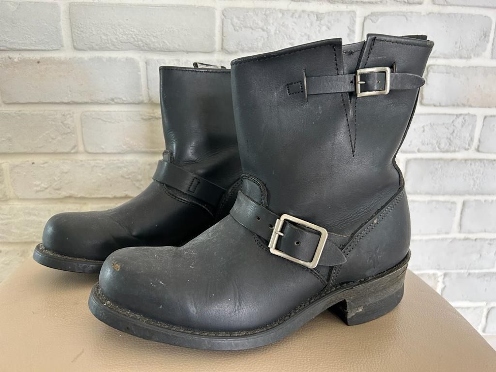 ENGINEER BOOTS LADIES BLACK ROCKABILLY GREASERS BIKERS FRYE NOT