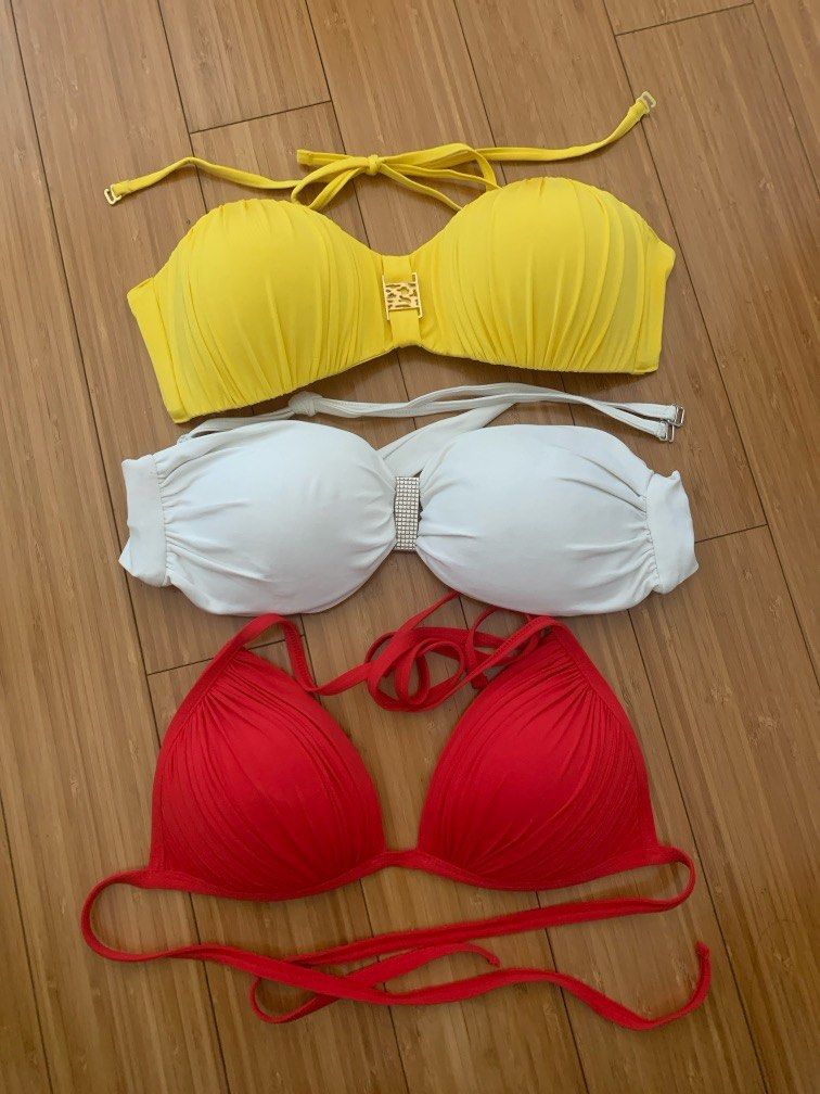 ETAM Bikini Tops (set of 3) Size Large/UK 12, Women's Fashion, Swimwear