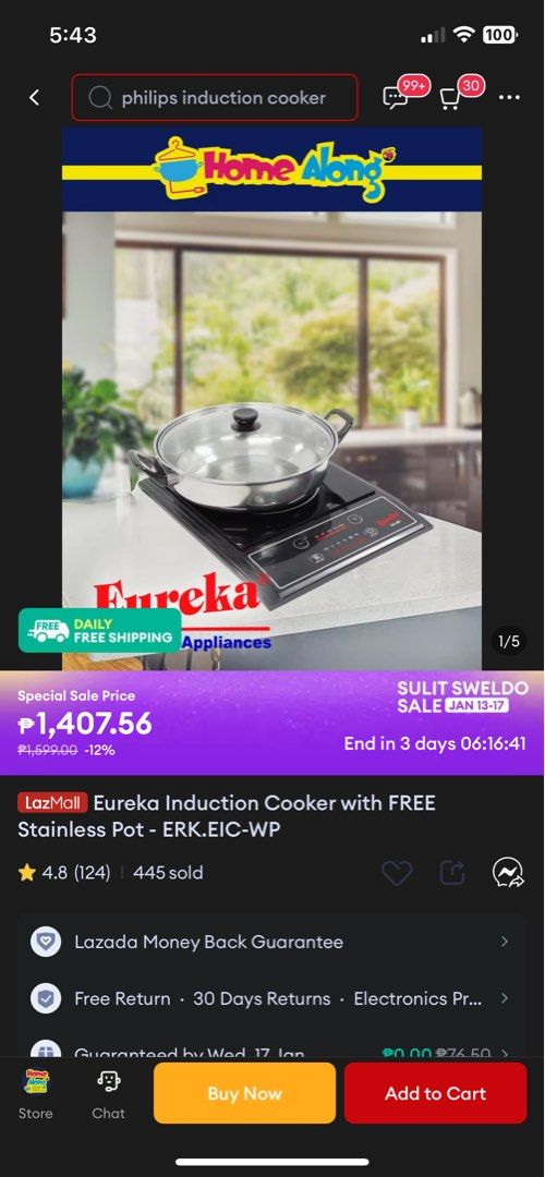 Eureka Induction Cooker, TV & Home Appliances, Kitchen Appliances, Cookers on Carousell