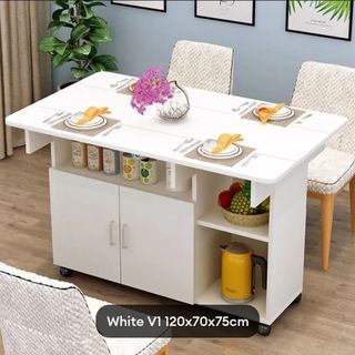 Foldable White Dining / Kitchen Table