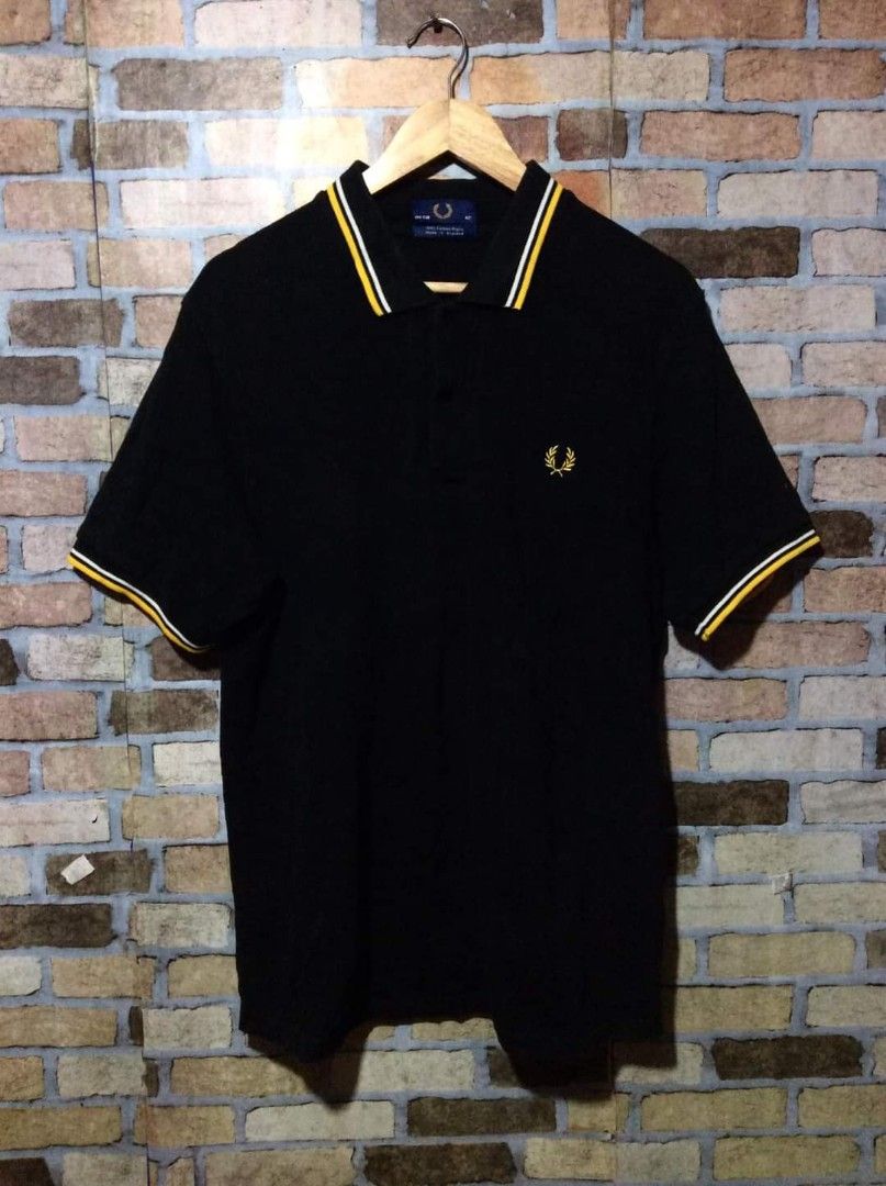 Fred perry black and gold polo sales