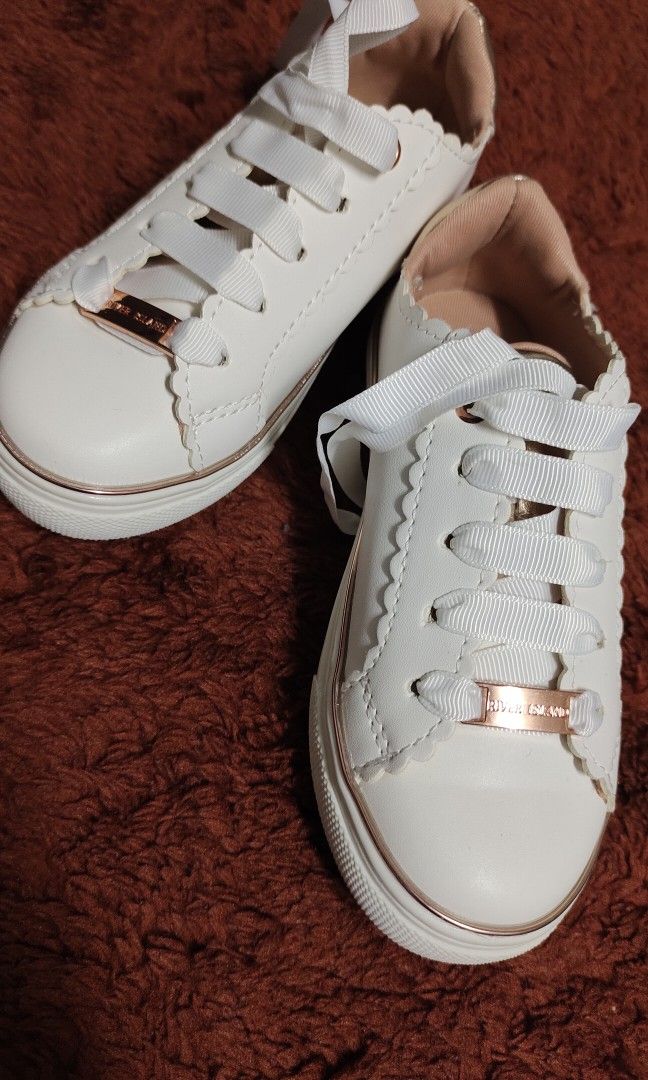 Free Post River Island White Primsol Girl Shoes Babies Kids