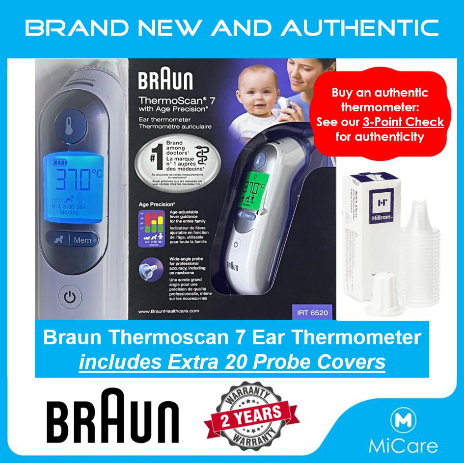 BRAUN ThermoScan 7 Thermomètre auriculaire Age Precision