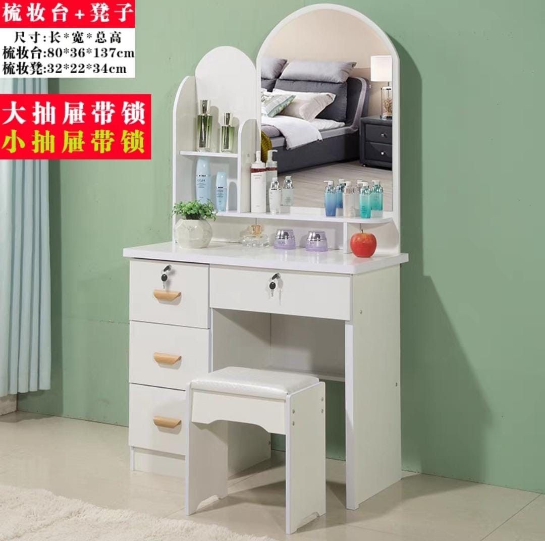 Assembled dressing shop table sets