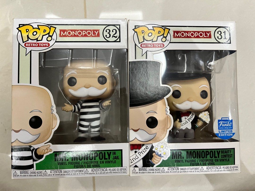 Funko Pop Hasbro Mr Monopoly Set of 2 Brand New Exclusive
