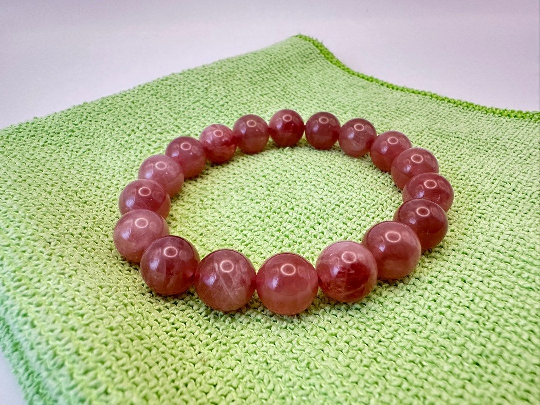 Genuine rose quartz bracelet outlet