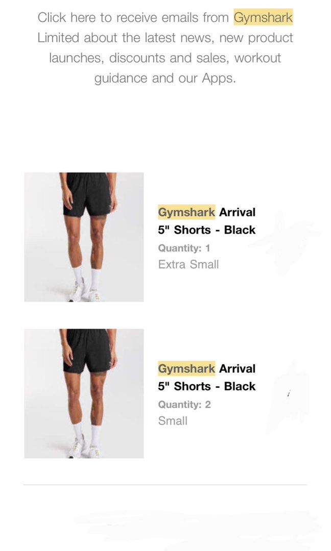Gymshark Arrival 5 Shorts - Black