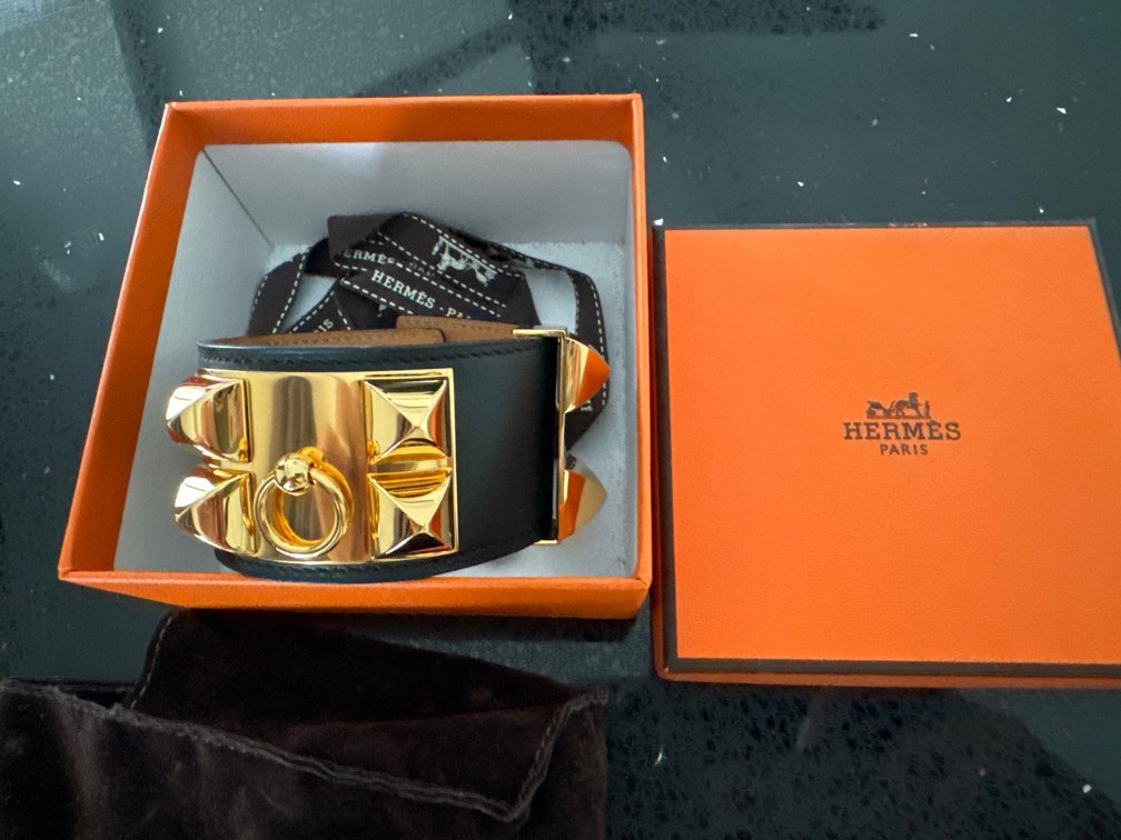 Hermes cdc shop gold bracelet