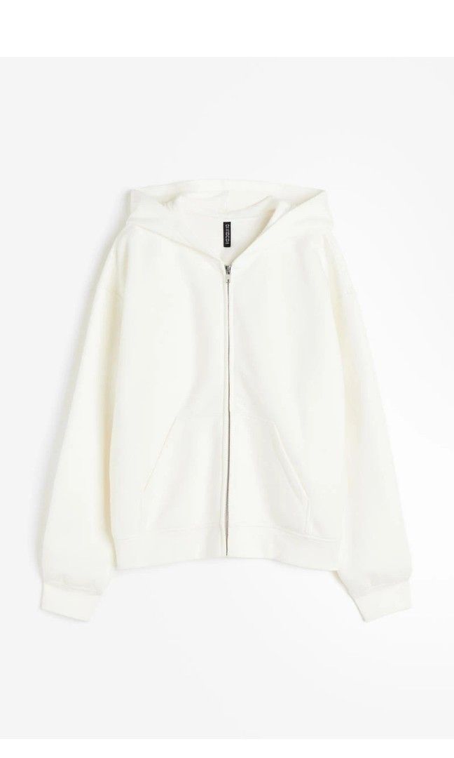 H M oversized zip up hoodie