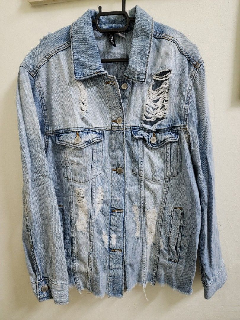 H&m ripped denim shop jacket