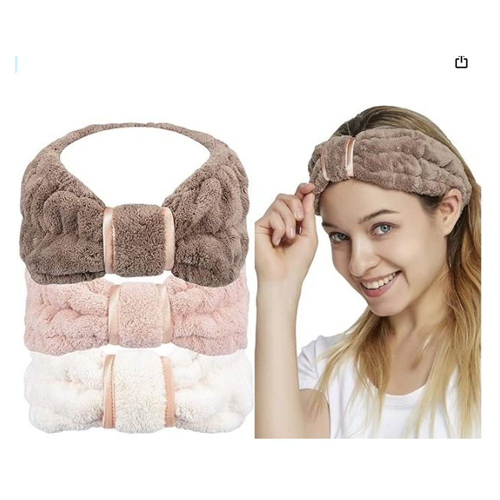 HOPESHINE Spa Facial Headband For Washing Face Makeup Terry Cloth