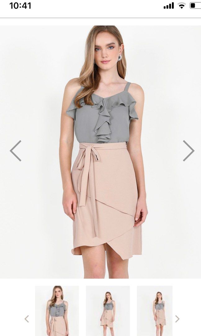 Asymmetrical tiered skirt sale